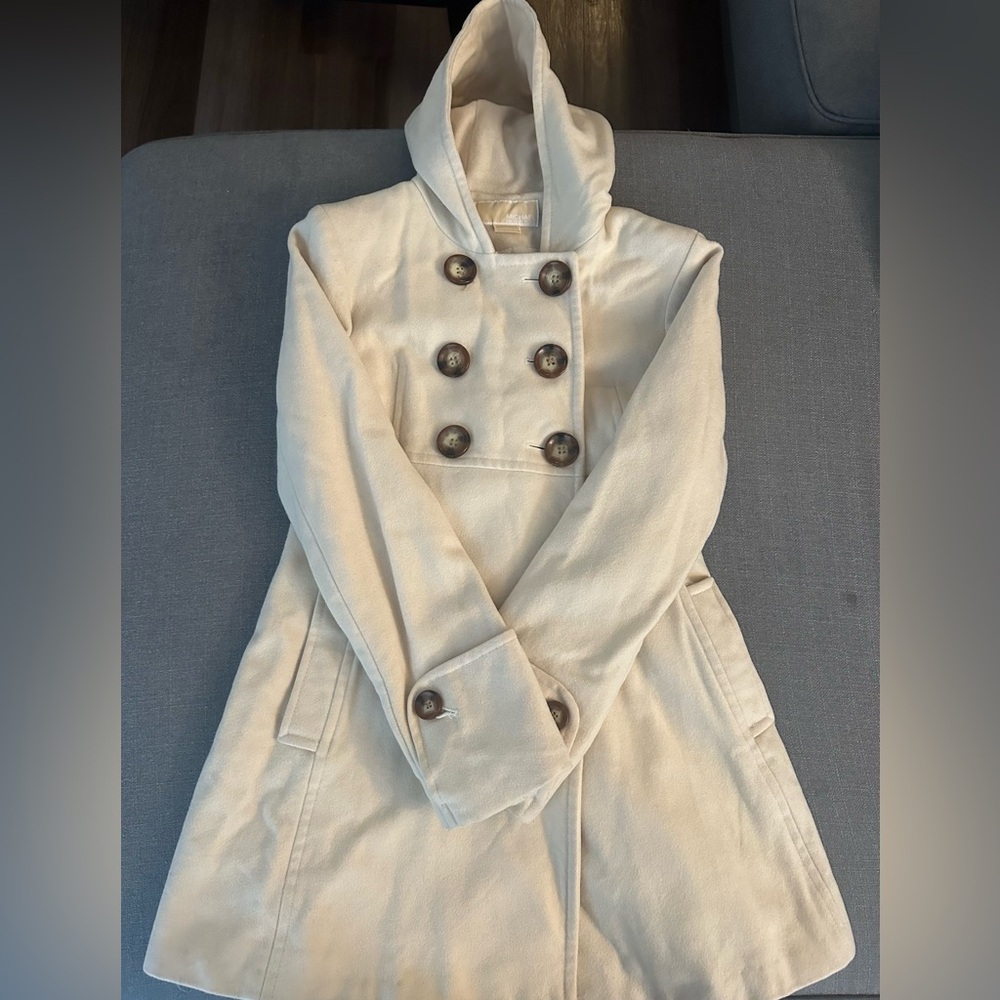 Michael Kors Wool Hooded Peacoat